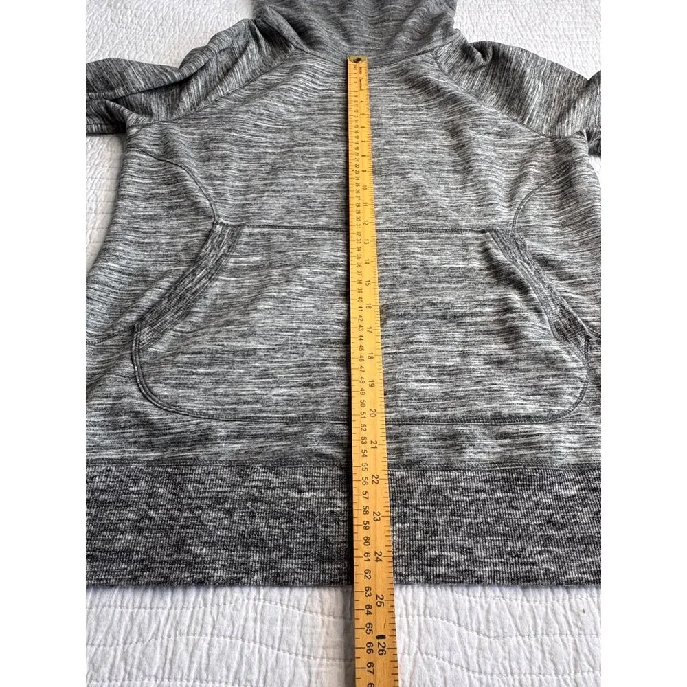 L.L. Bean Womens XL Gray Pullover Cozy Top Casual Kangaroo Pocket Cowl Neck - Picture 8 of 9